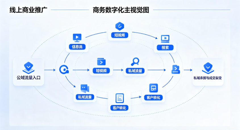 綦江县线上商业推广怎么做？全域流量闭环搭建与低成本转化实战指南